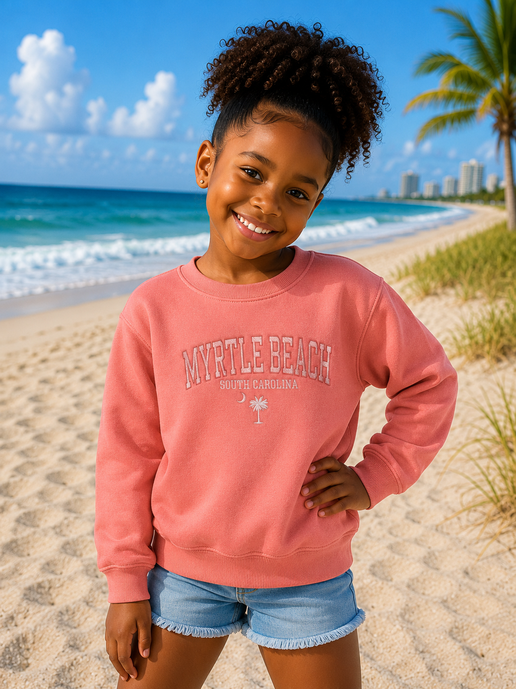 Kids Embroidery Crewneck