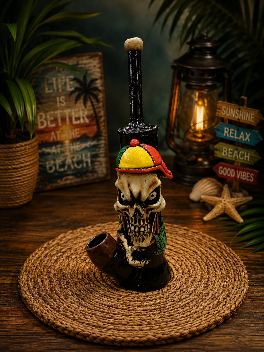Rasta Themed Hand Crafted Pipes
