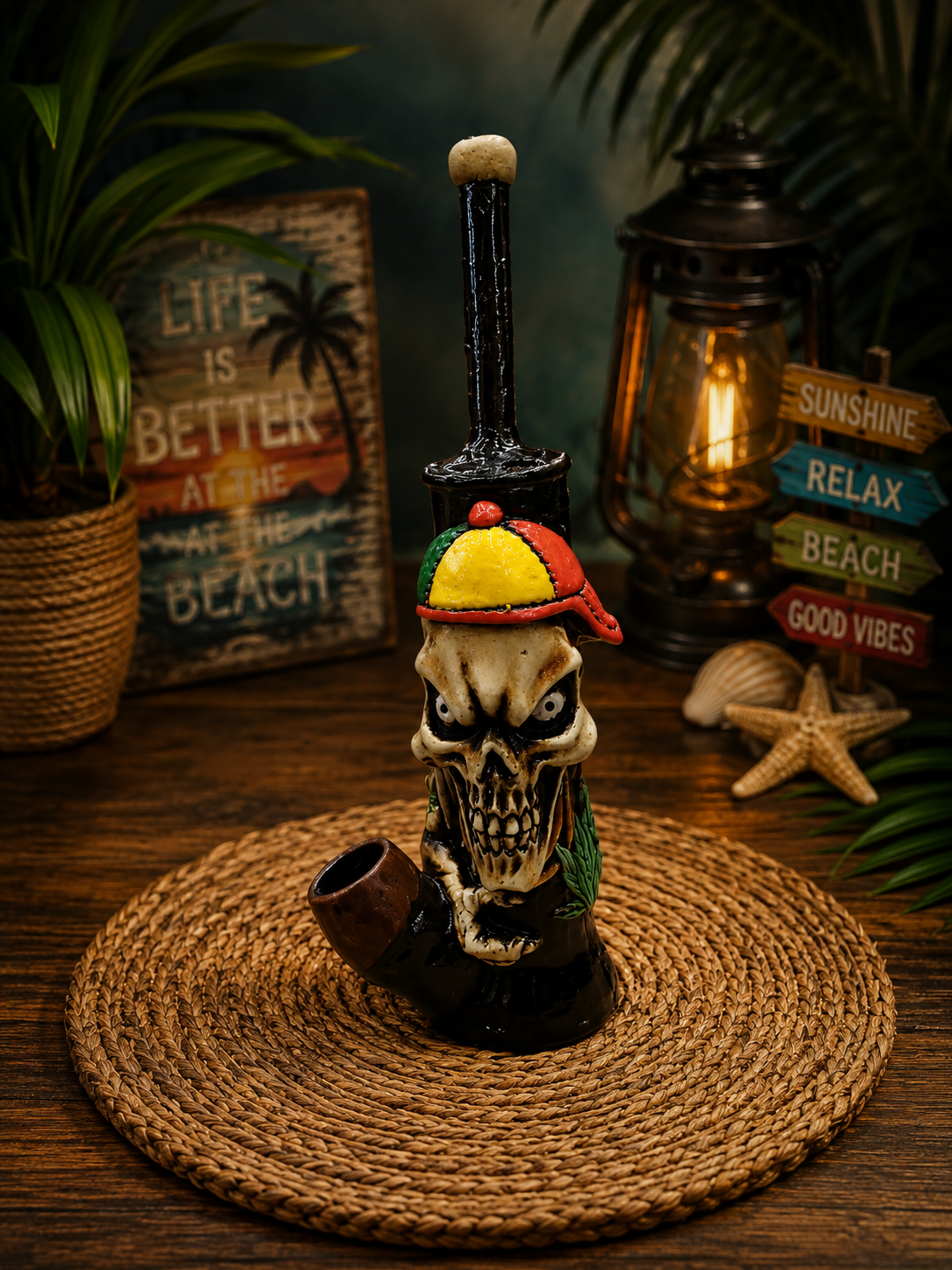Rasta Themed Hand Crafted Pipes