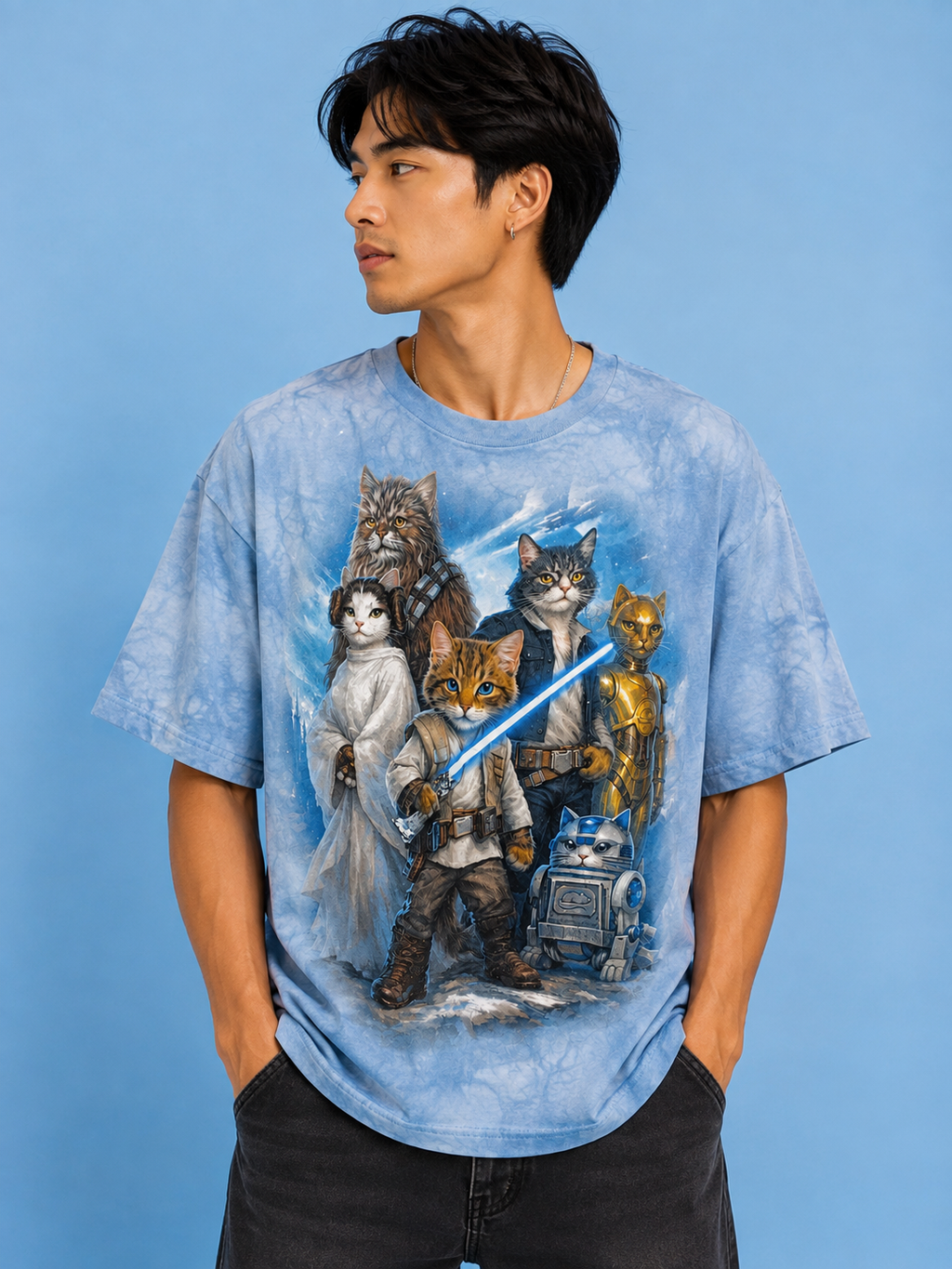 Men's Acid Washed Vintage Graphic Tee