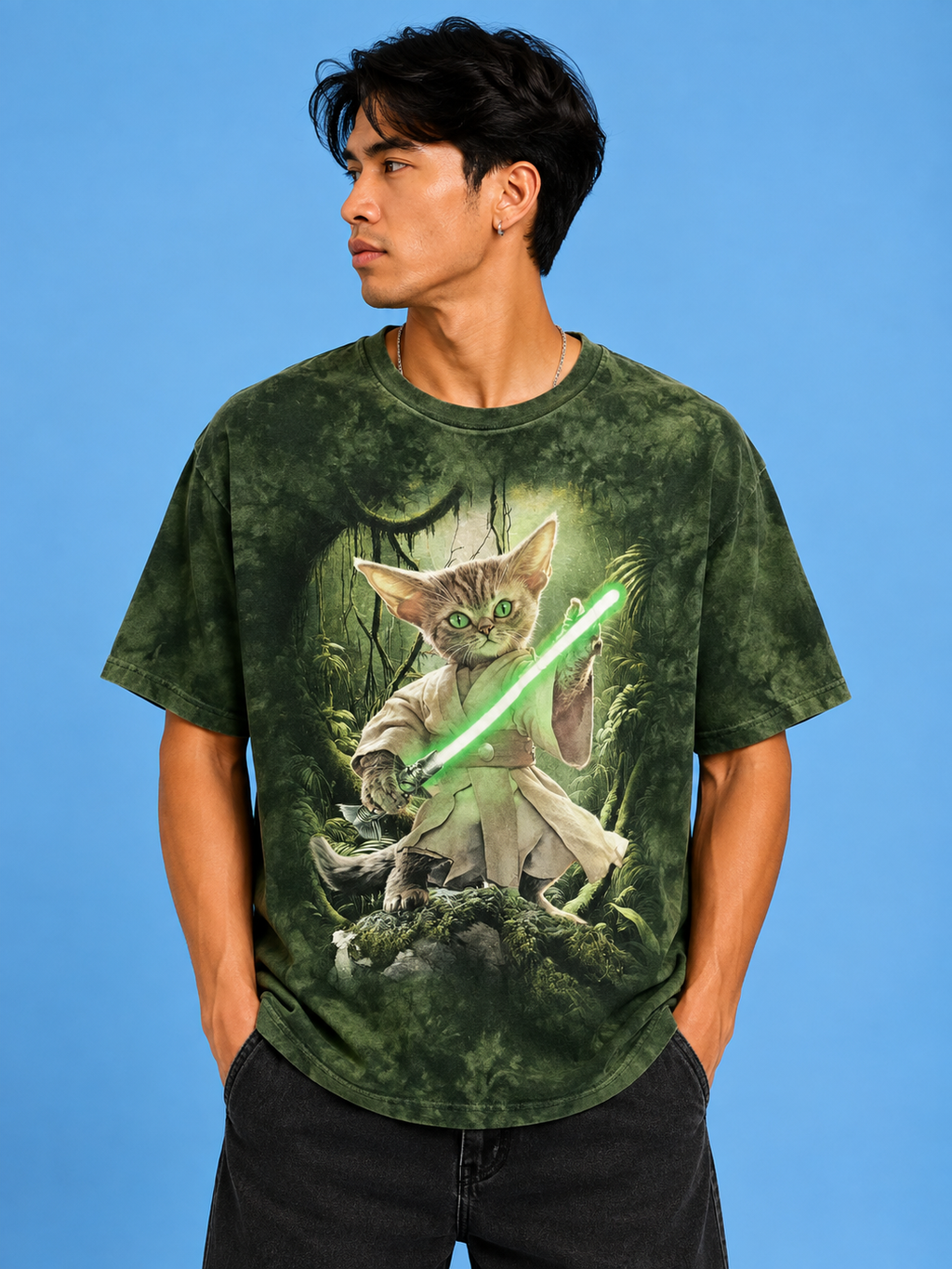 Men's Acid Washed Vintage Graphic Tee