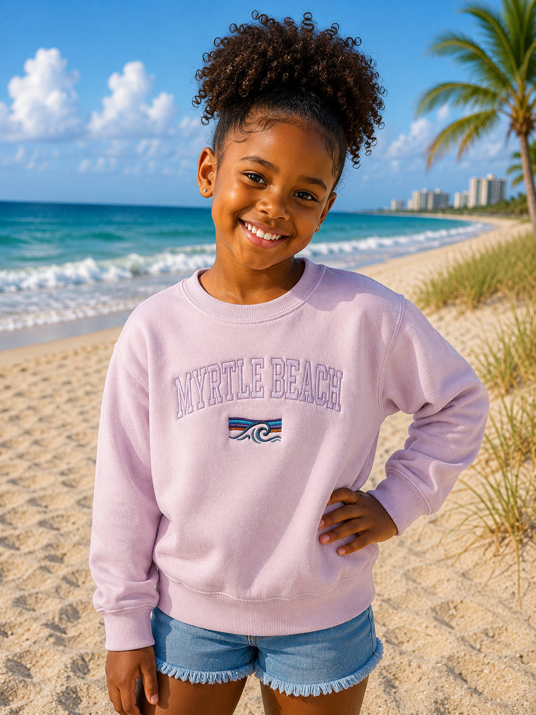 Kids Embroidery Crewneck
