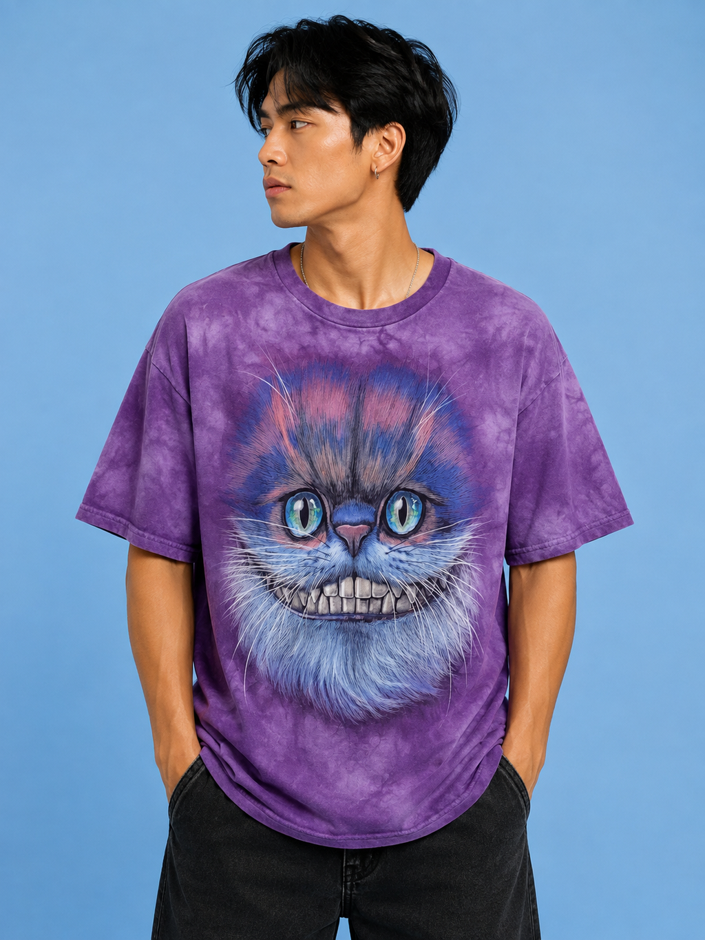 Men's Acid Washed Vintage Graphic Tee
