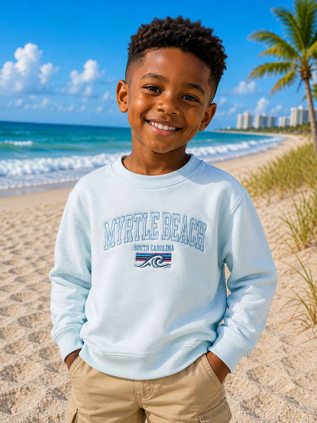 Kids Embroidery Crewneck
