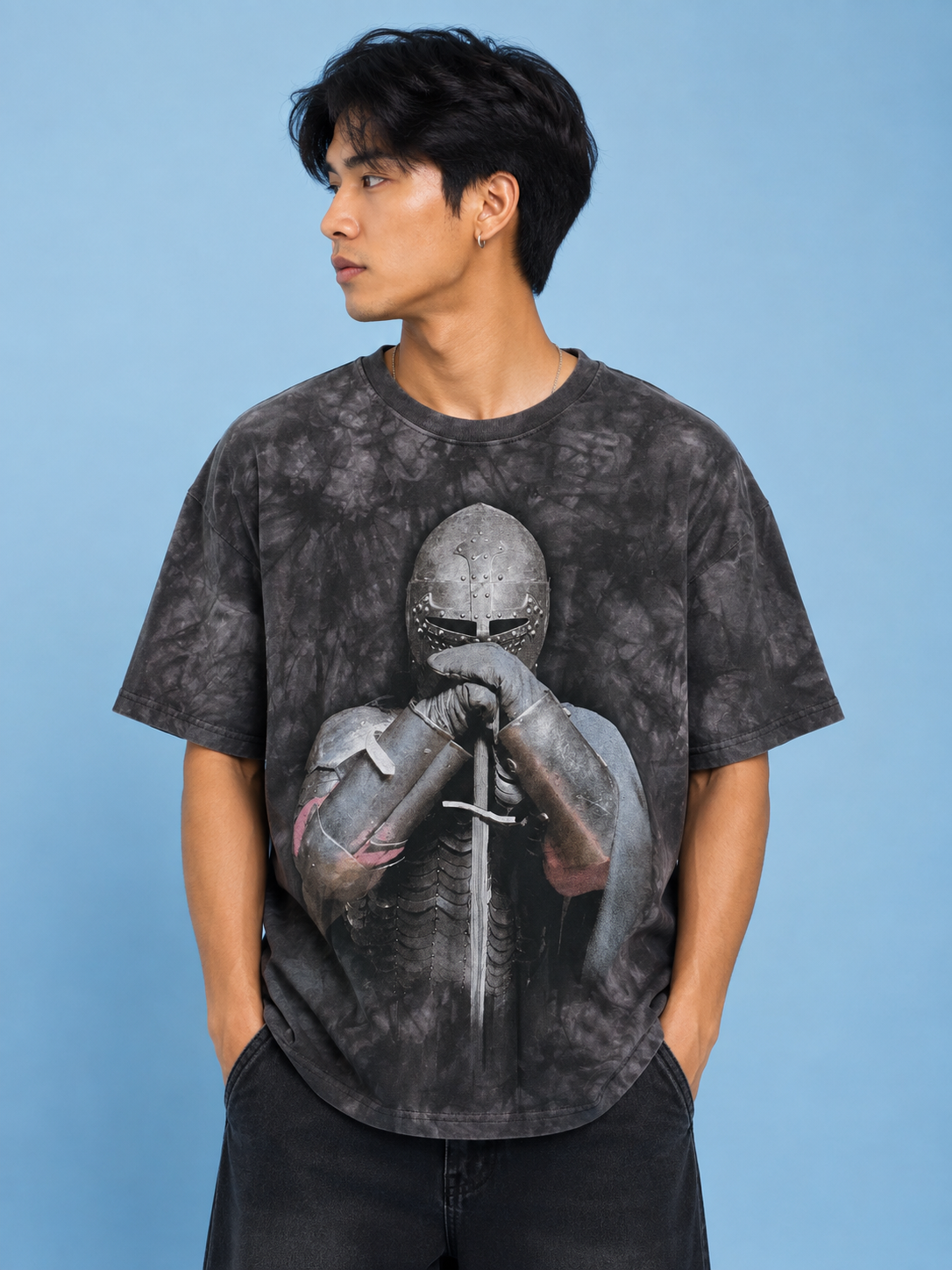 Men's Acid Washed Vintage Graphic Tee