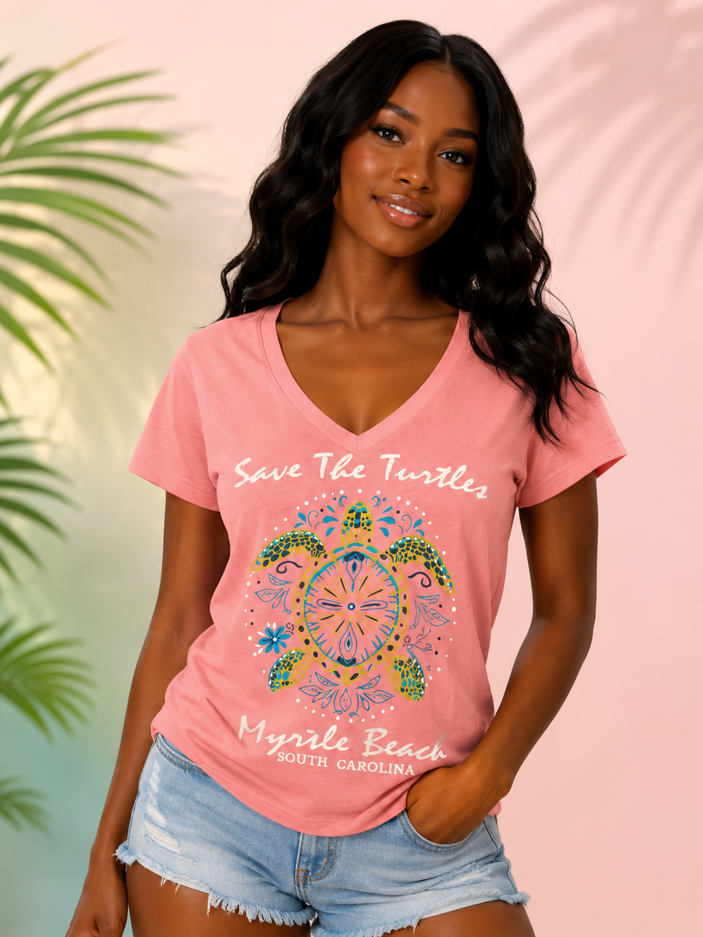 Women's V neck Top