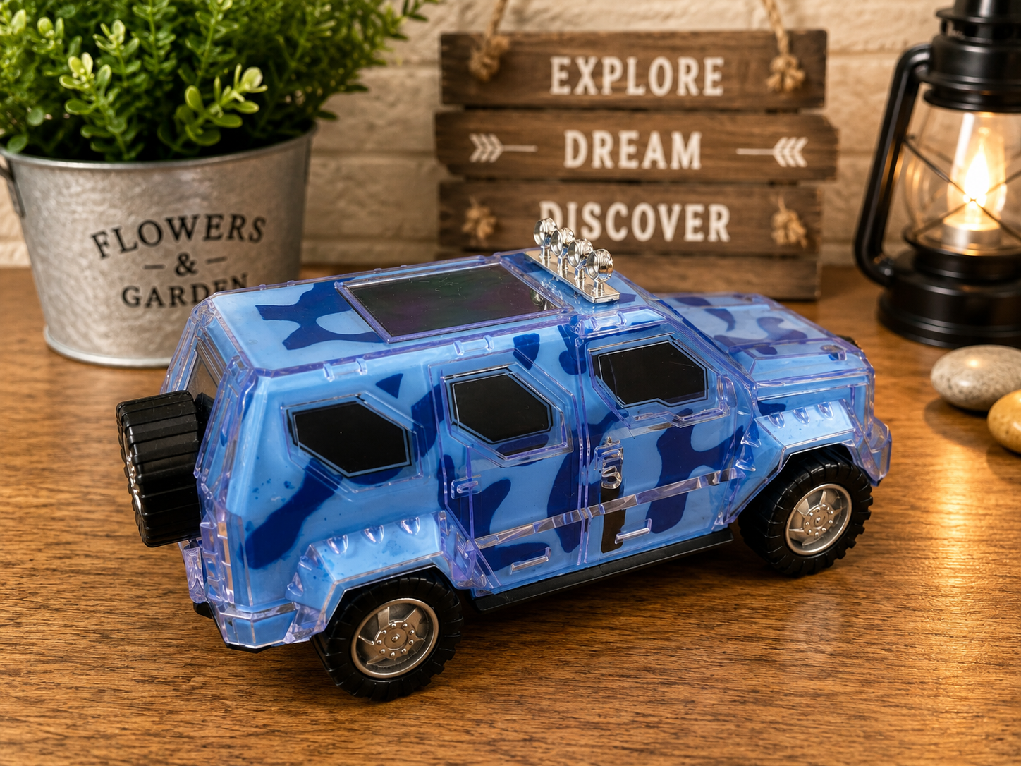 Camo Light Up Military SUV