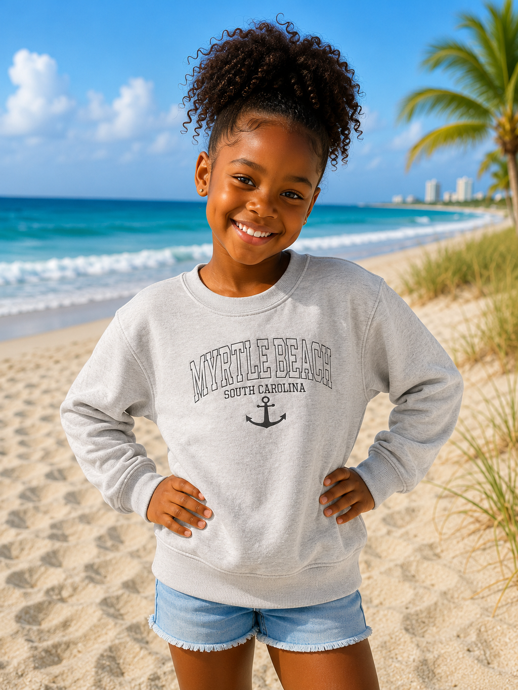 Kids Embroidery Crewneck