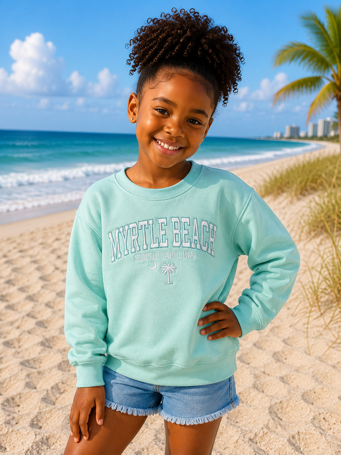 Kids Embroidery Crewneck