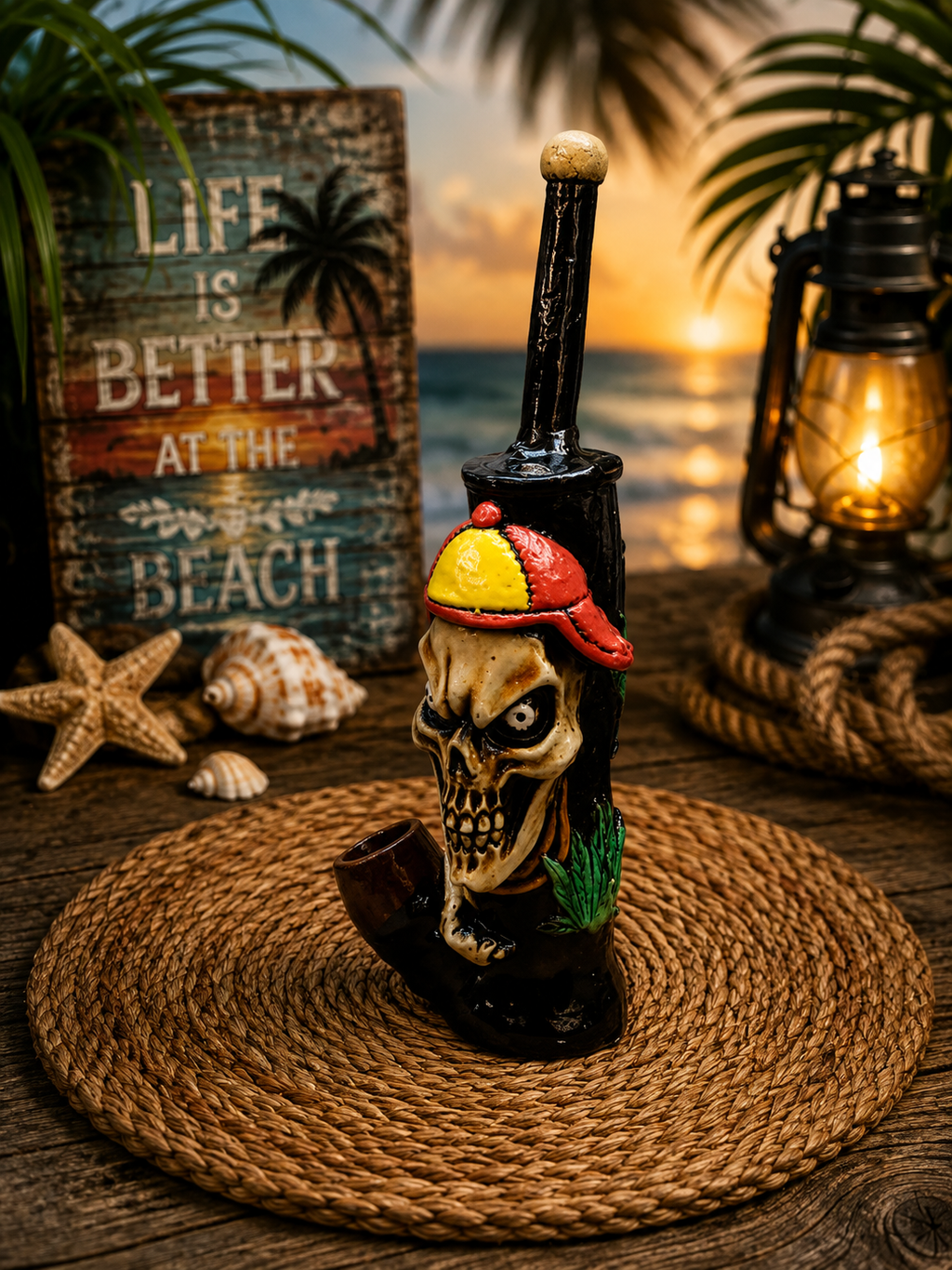 Rasta Themed Hand Crafted Pipes