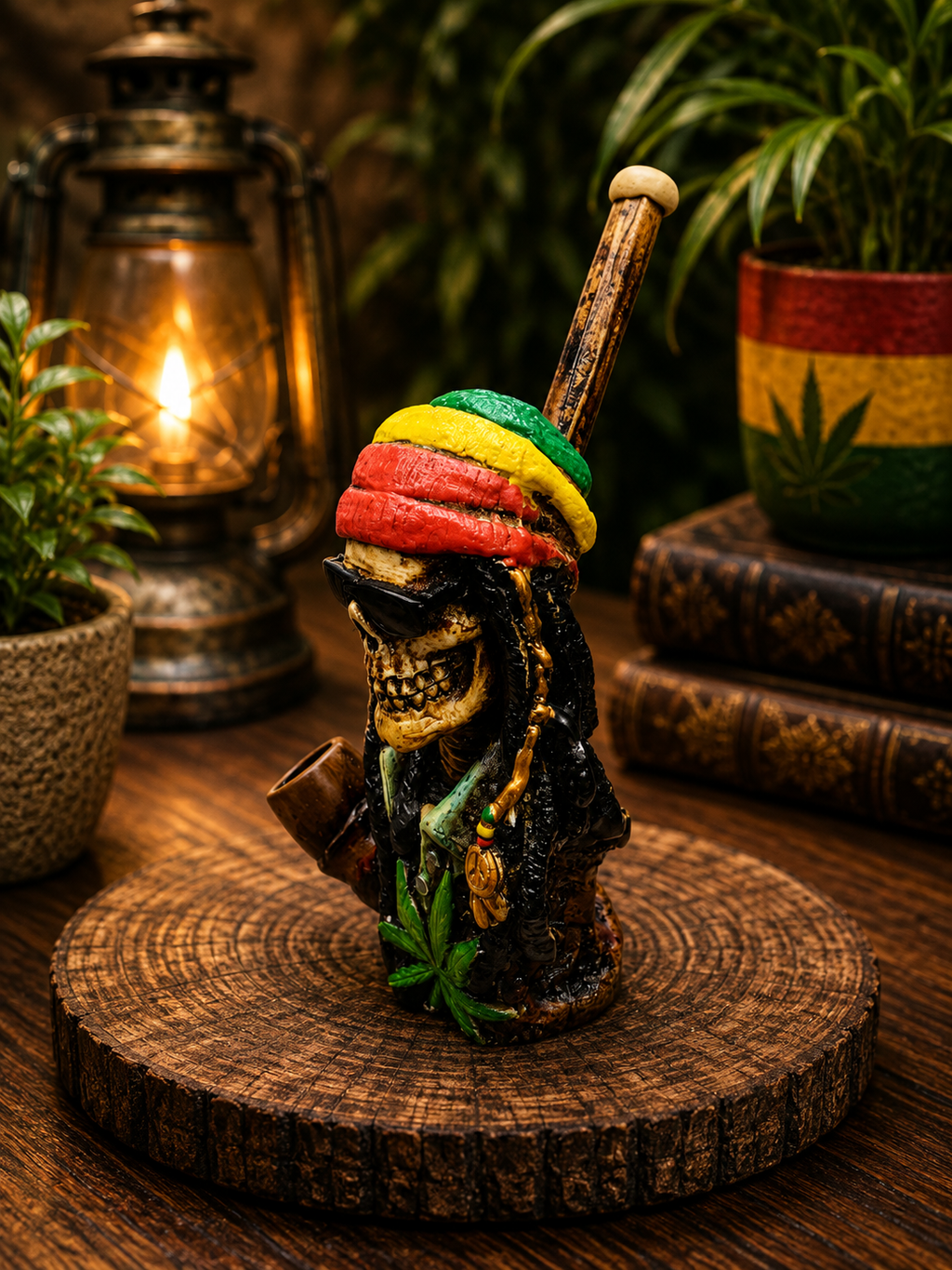 Rasta Themed Hand Crafted Pipes