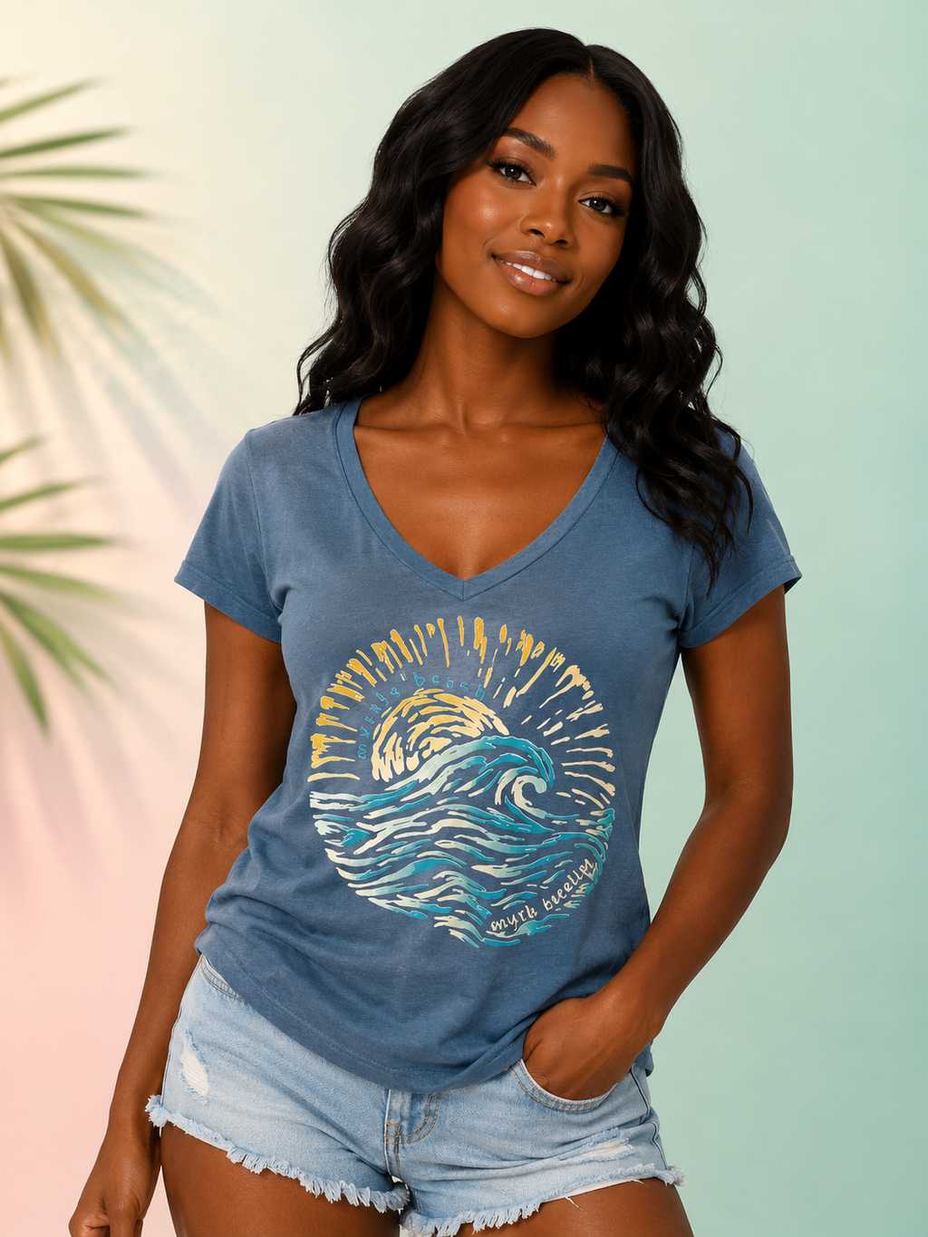 Women's V neck Top