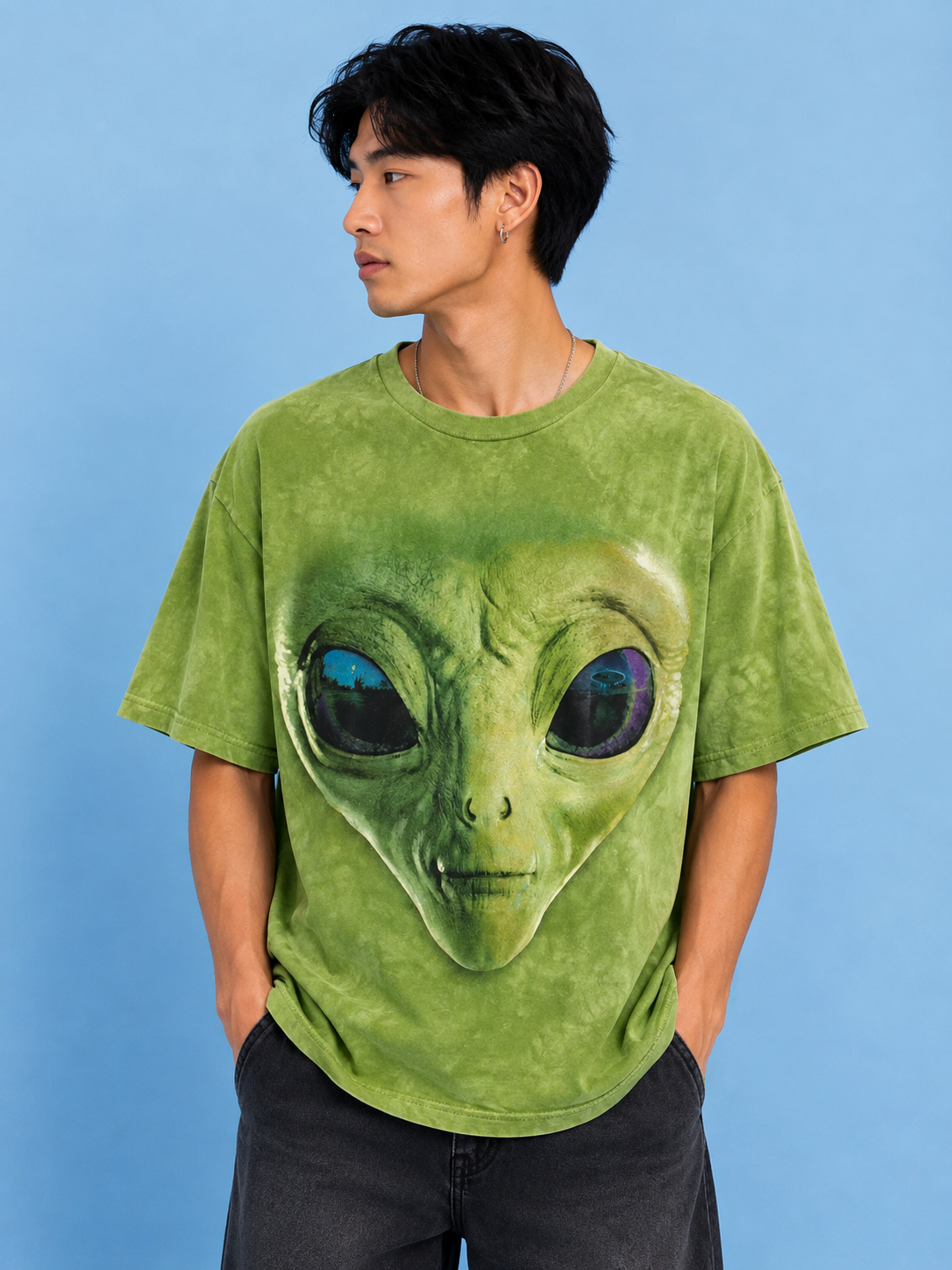 Men's Acid Washed Vintage Graphic Tee