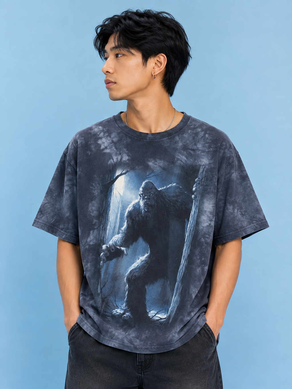 Men's Acid Washed Vintage Graphic Tee