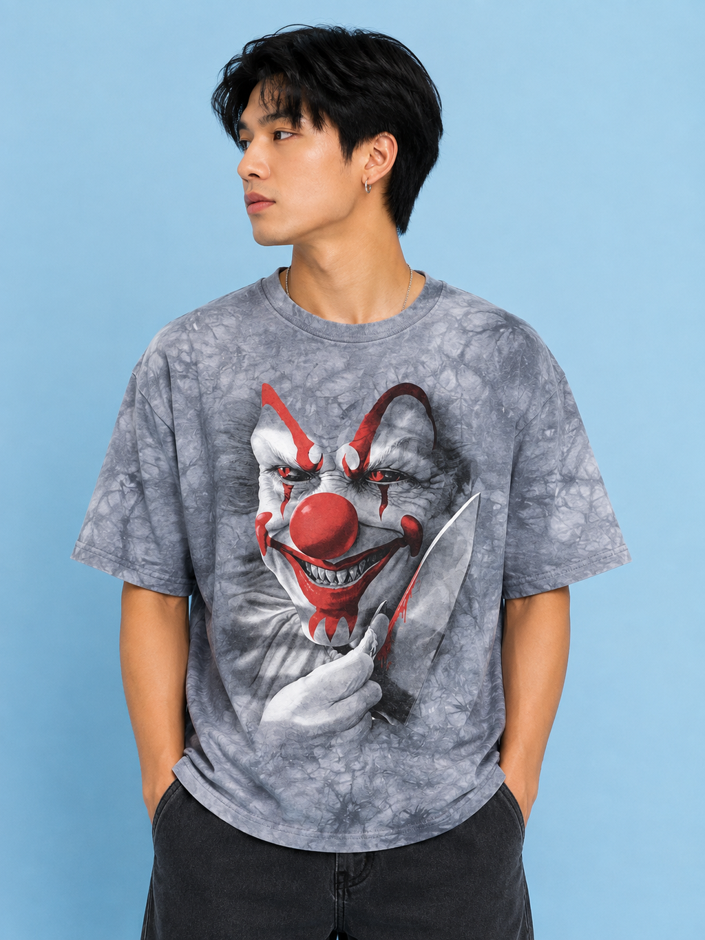 Men's Acid Washed Vintage Graphic Tee