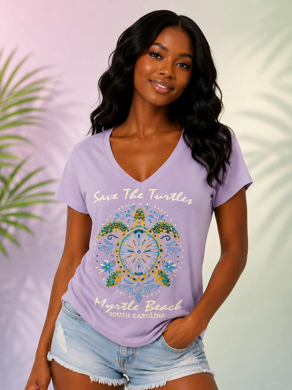 Women's V neck Top