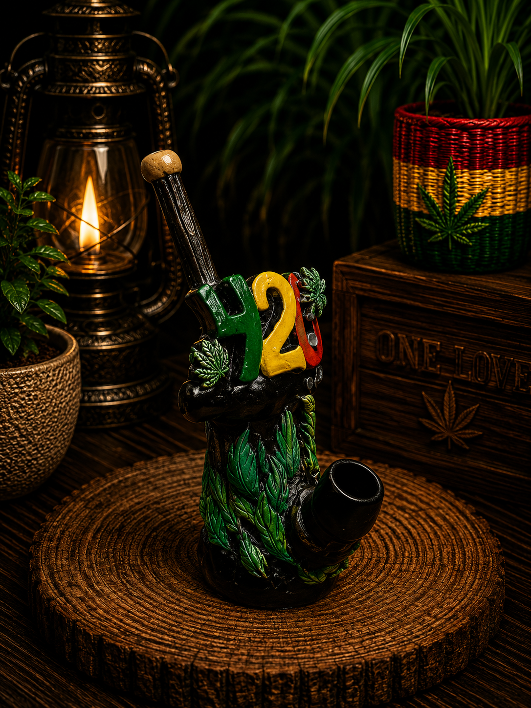Rasta Themed Hand Crafted Pipes
