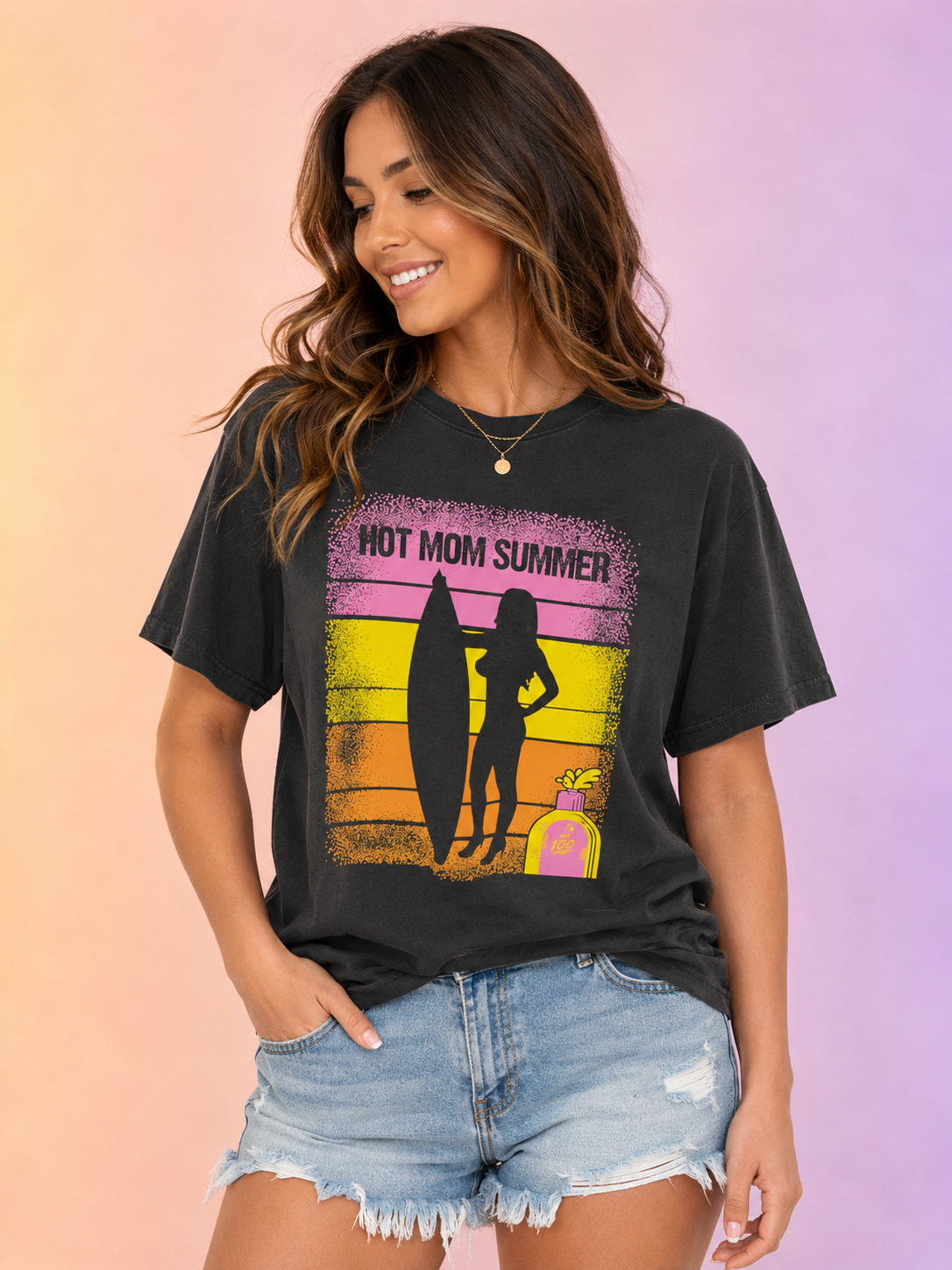 Hot Mom Summer Geaphic Tee
