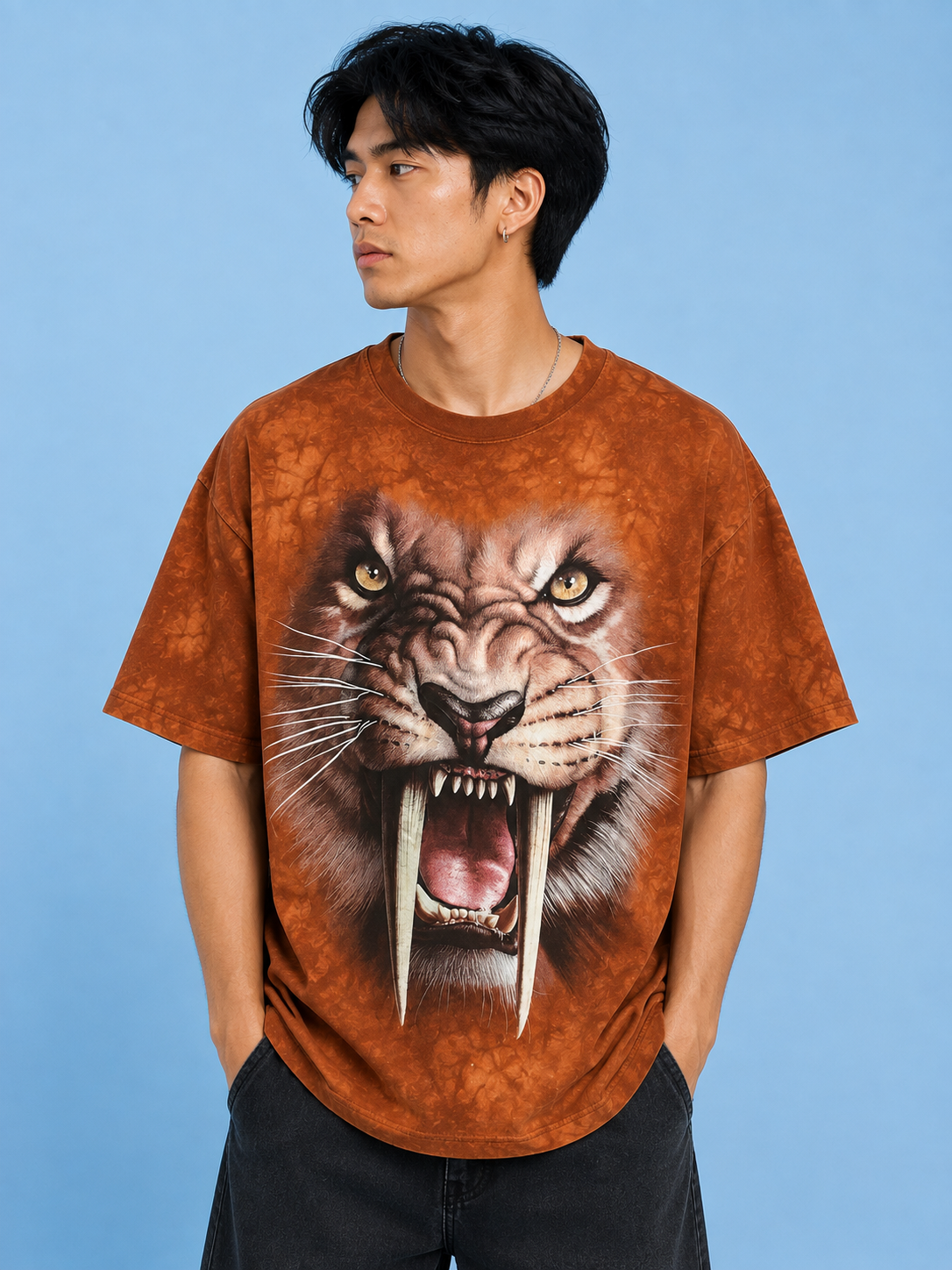 Men's Acid Washed Vintage Graphic Tee